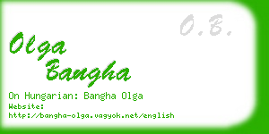 olga bangha business card